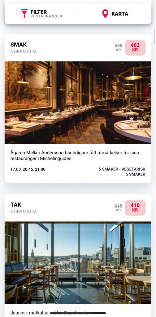 Table Today - en ny app för spontana restaurangbesök