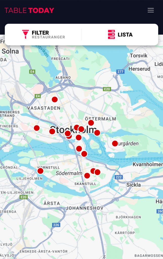 Table Today - en ny app för spontana restaurangbesök